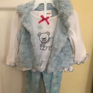 Winter set for infant girl.